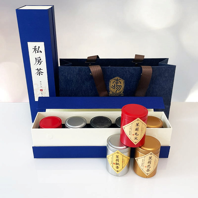 Подарочный набор китайского чая ассорти «Пять цветков»