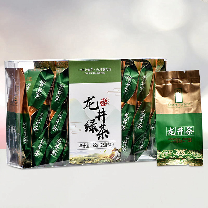 Зелёный чай Лонг Тинг «Колодец дракона» в порционных пакетиках